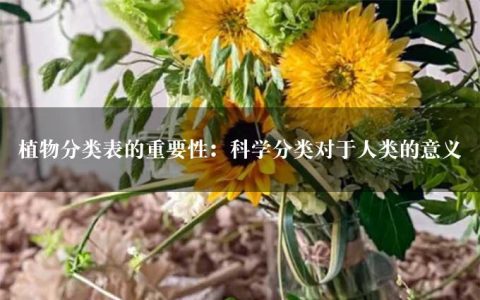 植物分类表的重要性：科学分类对于人类的意义