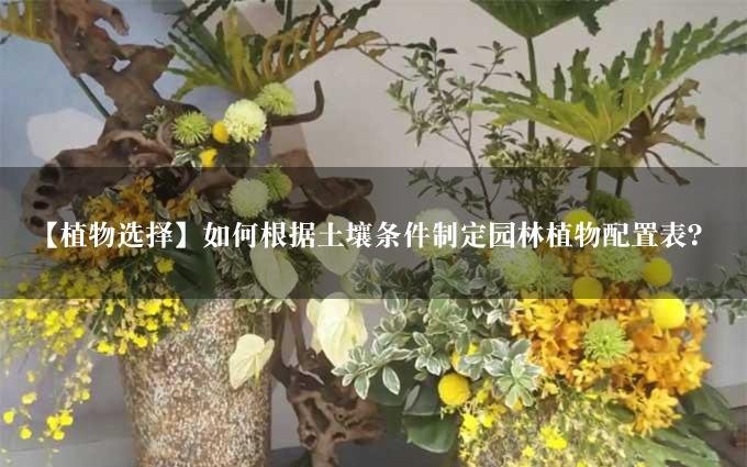 【植物选择】如何根据土壤条件制定园林植物配置表？