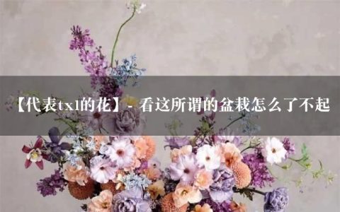 【代表txl的花】- 看这所谓的盆栽怎么了不起